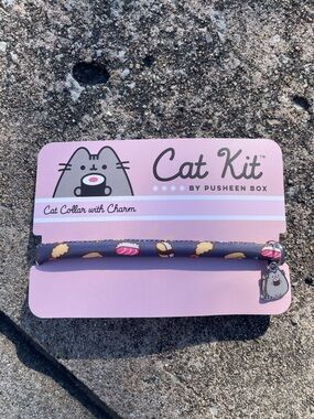 Pusheen Box Cat Kit Cute Collar with Pusheen Charm Sushi Theme Cat Collar